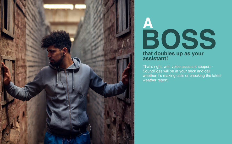 Man enjoying hands-free music and voice control with FINGERS SoundBoss wired earphones